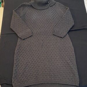 Calvin Klein Charcoal Long Sleeve Knit Dress